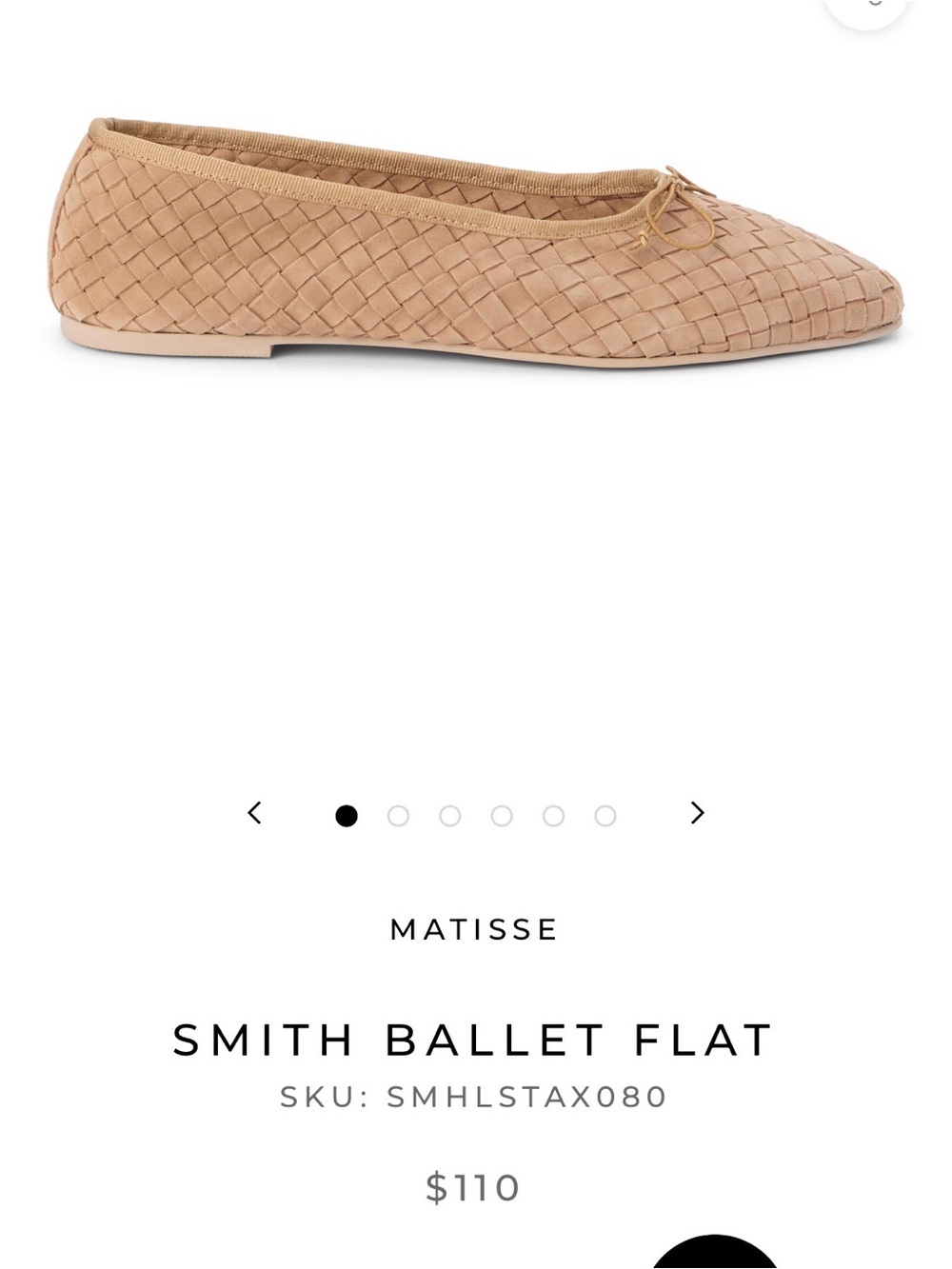 Matisse Woven Ballet Flat — Beige Tan